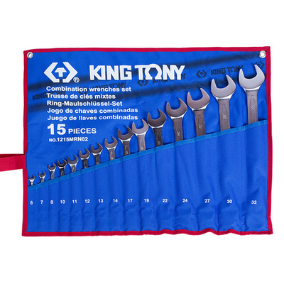 KING TONY (1215MRN02) Набор комбинированных ключей, 6-32 мм, 15 предметов