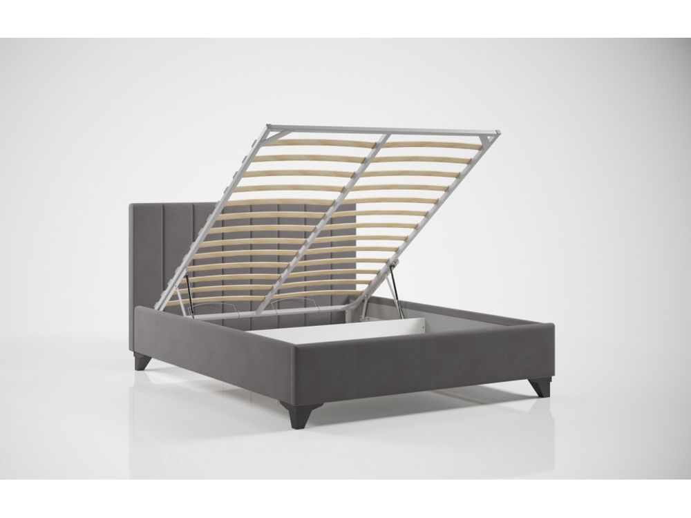 Кровать Оливия Рогожка серый grey