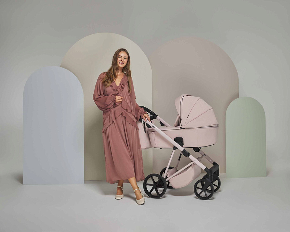 Детская коляска Adamex Delta Natura 2 в 1 DN-2-ROSE