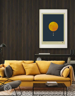 Акустическая панель РП 27 мм Темный грецкий орех (комплект из двух штук), 278x60 см