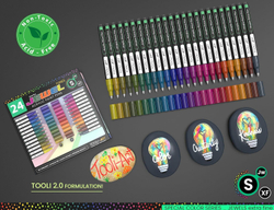 TOOLI-ART акриловые маркеры фломастеры 24 24 Jewel Dark Tones 0,7 мм
