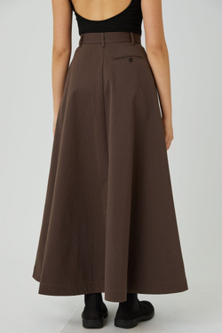 Юбка макси из коричневого хлопка