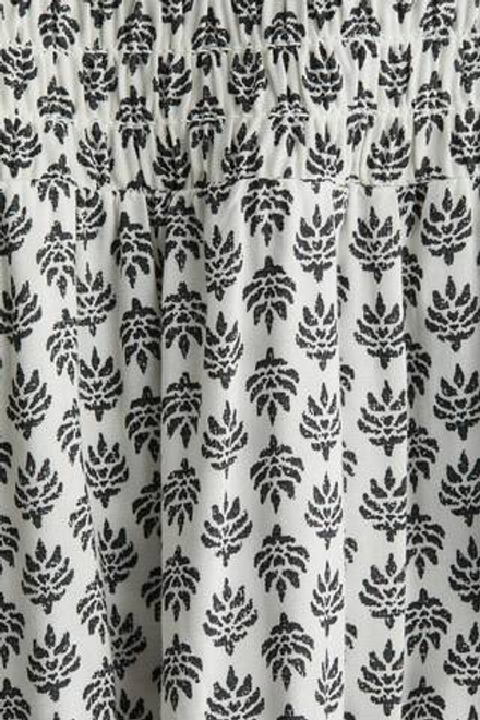 H&M Длинная юбка в складку, белый/серый