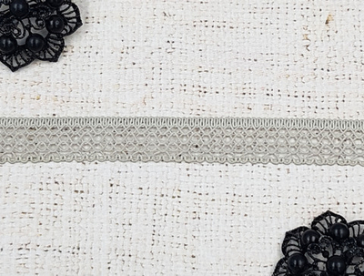 Тесьма отделочная, рис. 60044, ш. 2 см (пр-во Беларусь), бежево-серый