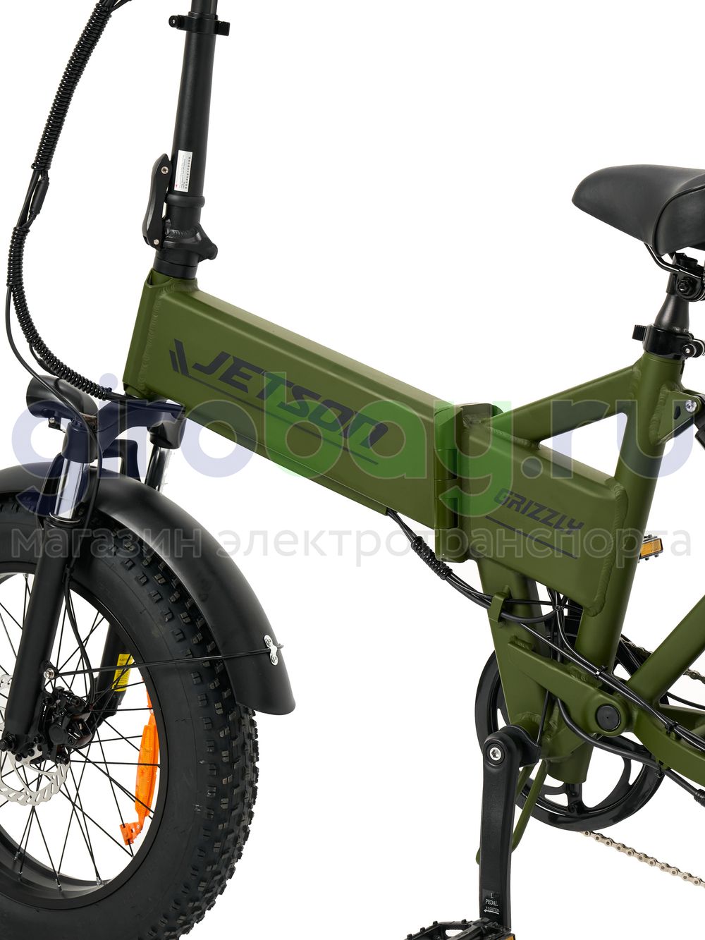 Электровелосипед Jetson GRIZZLY 1200w (48v15ah) - Зелёный фото №13