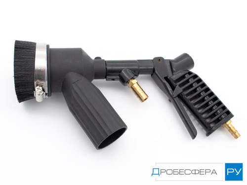 Пистолет пескоструйный AE&T T06528G с пылеулавливающей насадкой