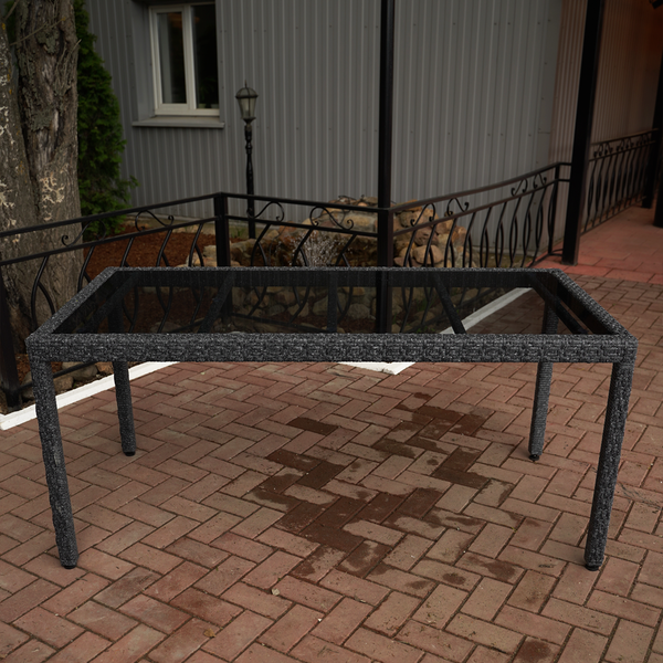 Стол обеденный плетёный МОНЕ антрацит