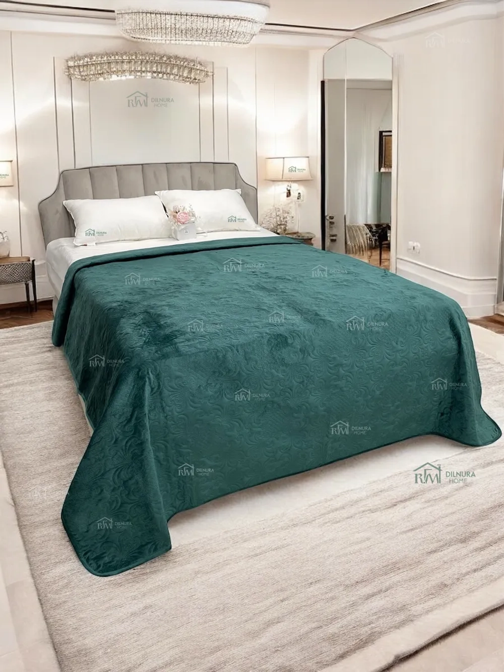 Покрывало 220х240 стеганое для кровати и дивана