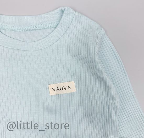 Комплект хлопковый (в рубчик) Нежно-голубой