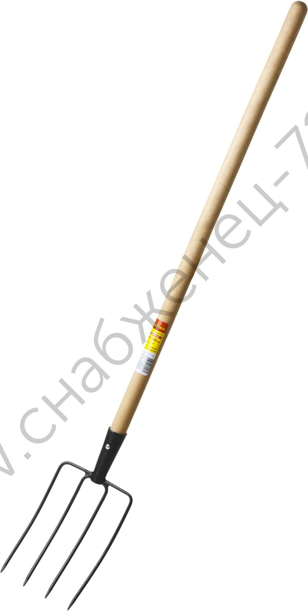 GRINDA 180 х 300 х 1330 мм, четырёхрогие, кованные зубья, деревянный черенок высш. сорт, вилы навозные кованые (39723)