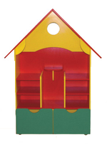 Стеллаж-домик с ящиками "Полянка" (П-Ст-3)