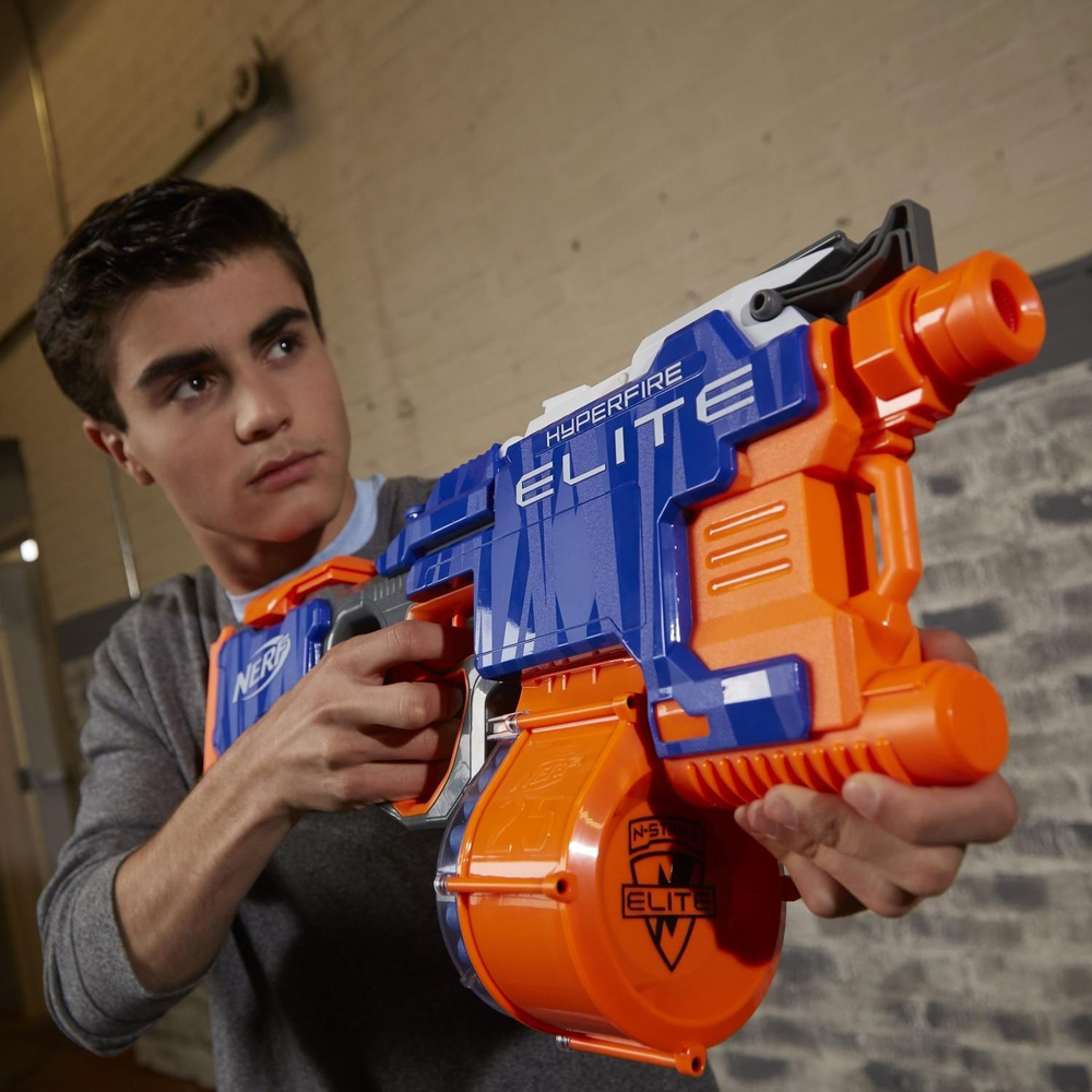 Hasbro: Бластер Nerf Элит Хайперфайр — N-Strike Elite HyperFire B5573EU4 — Нерф Нёрф Хасбро