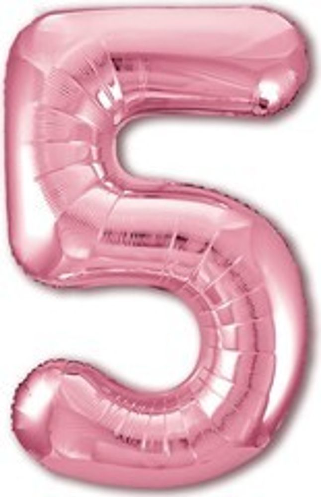 Р Цифра 5 Slim Розовый фламинго (40&#39;&#39;/102 см)