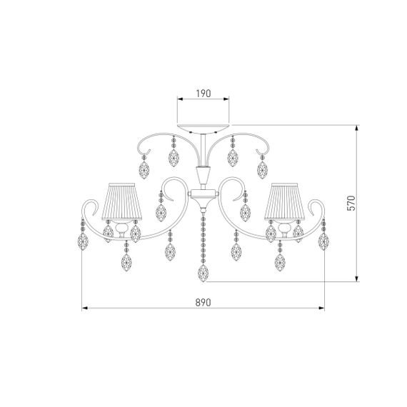 Подвесная люстра Eurosvet 10021/6 хром/прозрачный хрусталь Strotskis