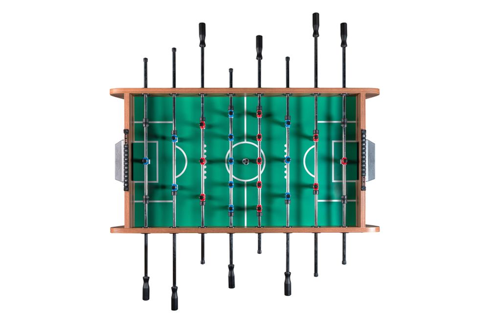 Игровой стол - футбол &quot;PlayOff&quot; (140х73х88см) коричнево-серый