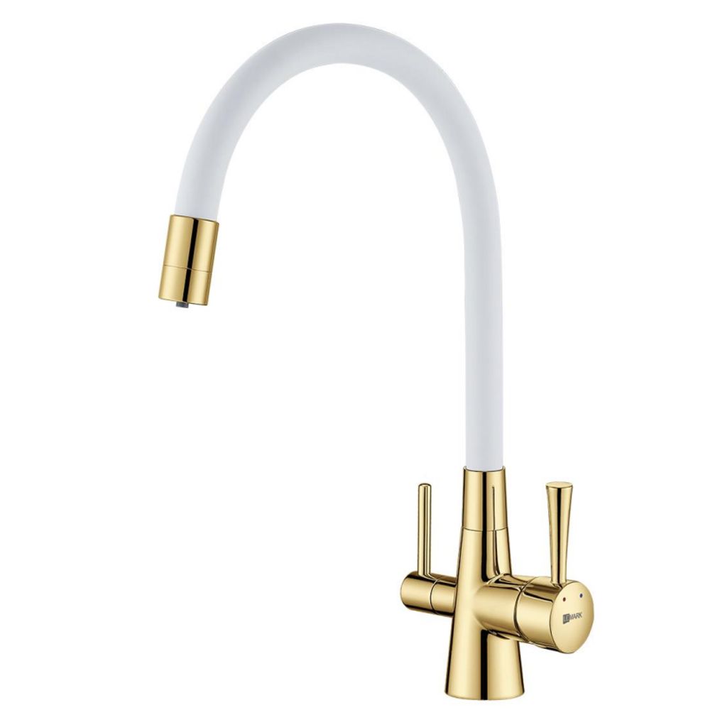 LM3075G-White Смеситель Lemark Comfort для кухни  с подключением к фильтру с питьевой водой