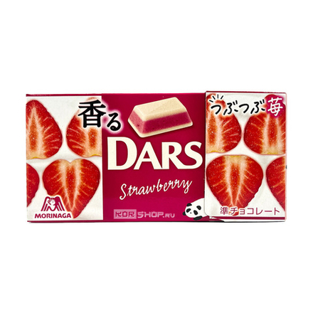 Шоколад DARS белый "Ароматная клубника" 12шт, Morinaga 46 гр