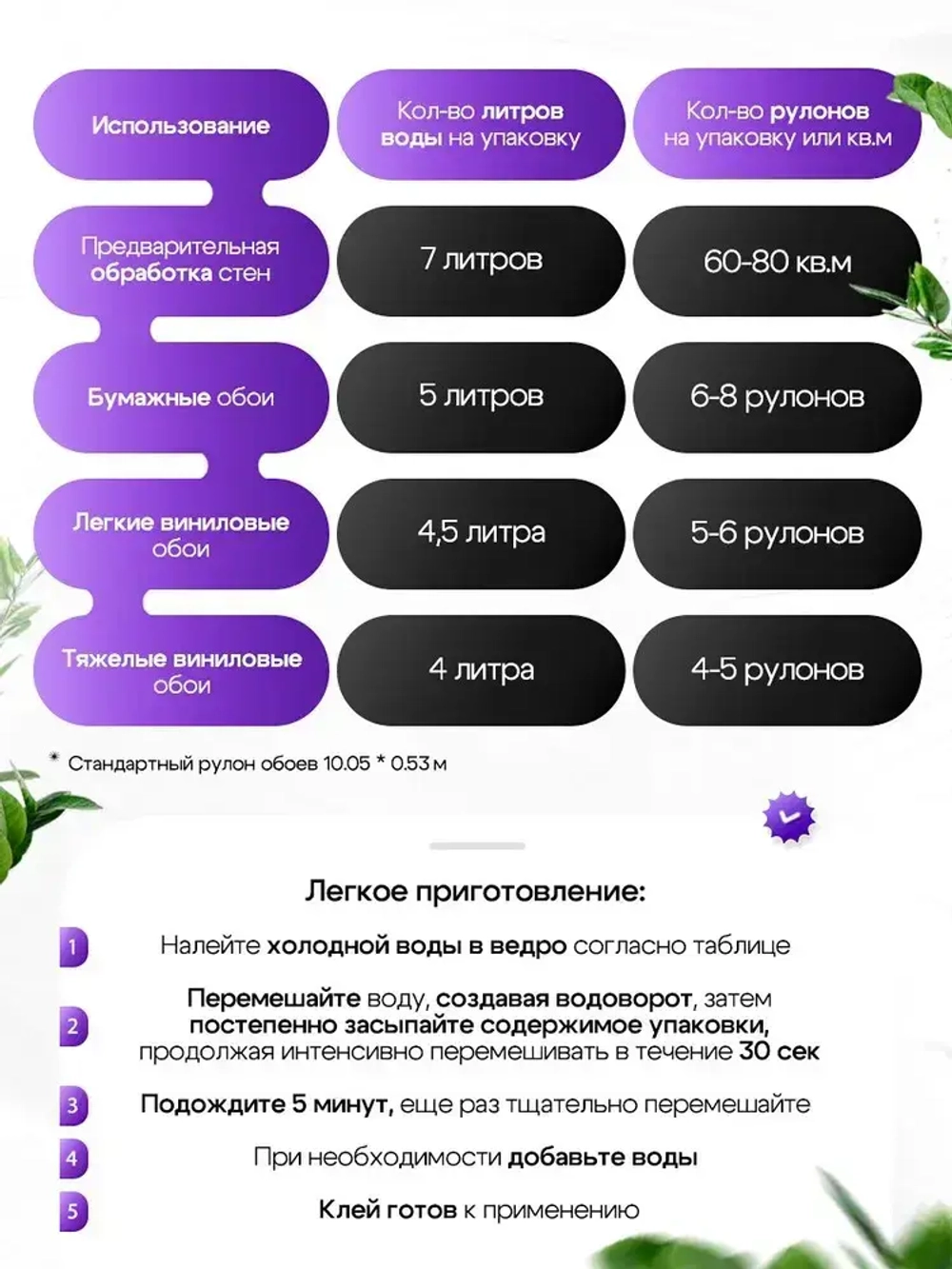 Клей для обоев Универсальный 200 г Quality (пакет)