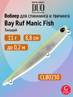 Воблер DUO Bay Ruf Manic Fish 77, CRA0671 Clear Inakko Gold OB, 77 мм, 9 г, тонущий, стикбейт