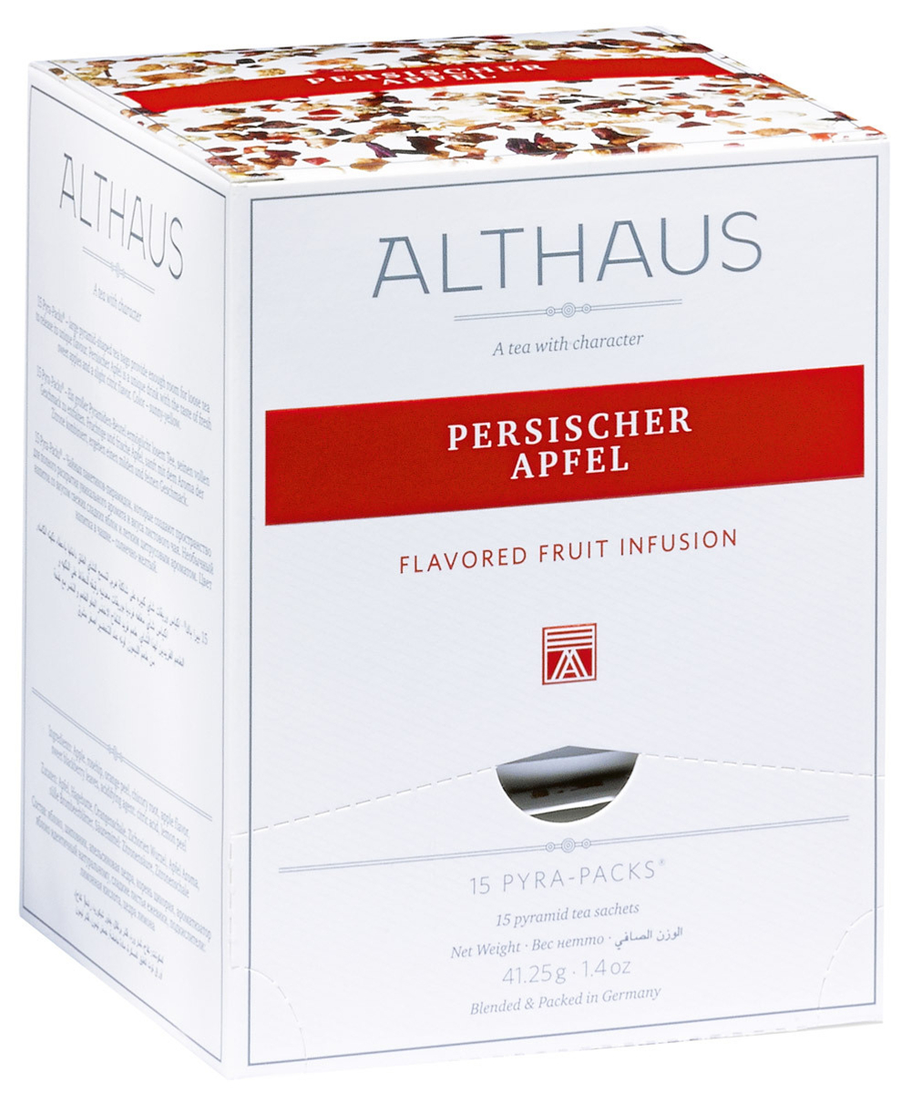 Чайный напиток фруктовый Althaus Persischer Apfel Pyra Pack в пирамидках, 15 шт