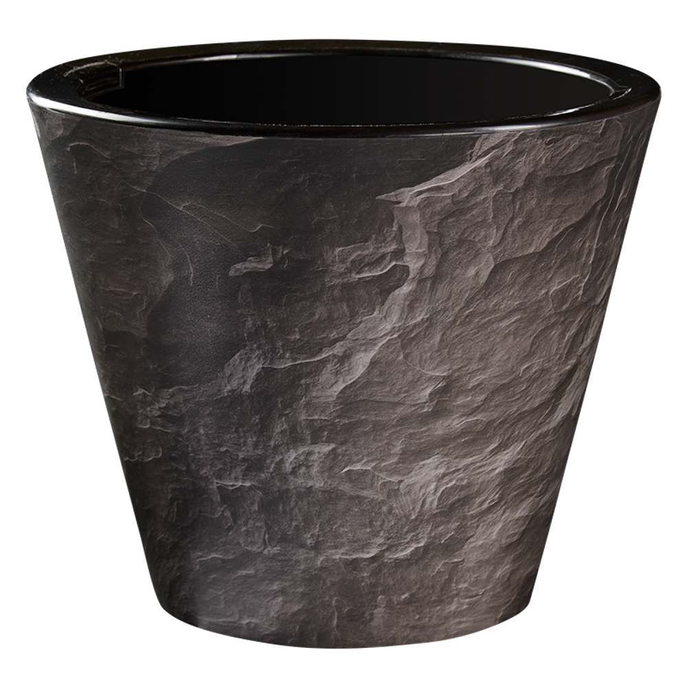 Кашпо для цветов пластиковое 3л d-19 см «Классика» Гранит