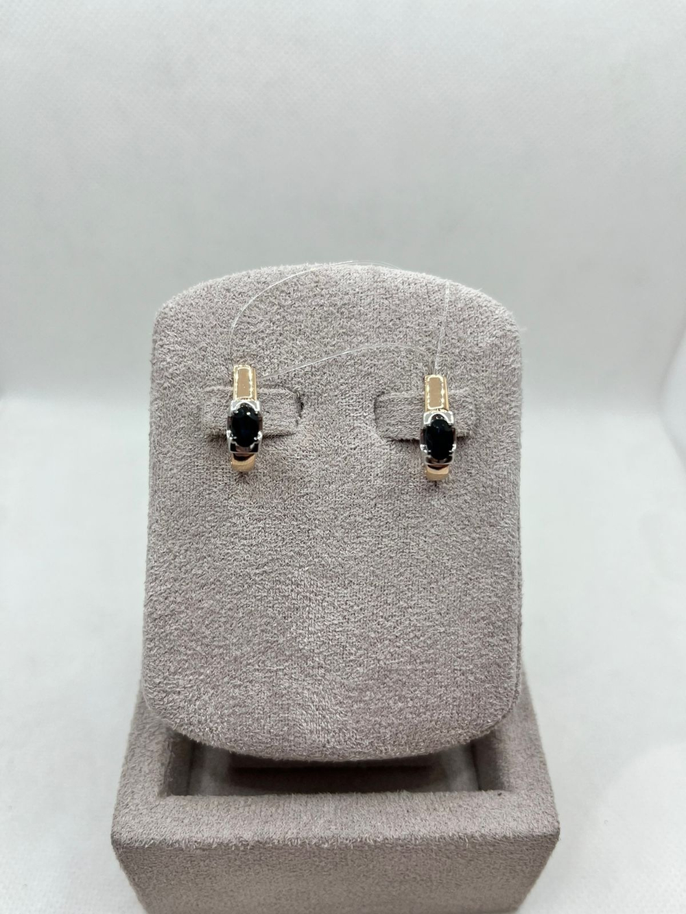 Серьги из золота 585 пробы с Сапфир