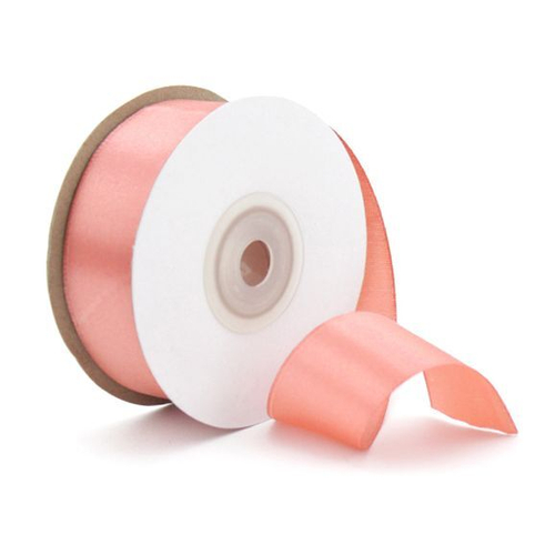 Лента Атлас Розовое золото / 12 мм * 22,85 м