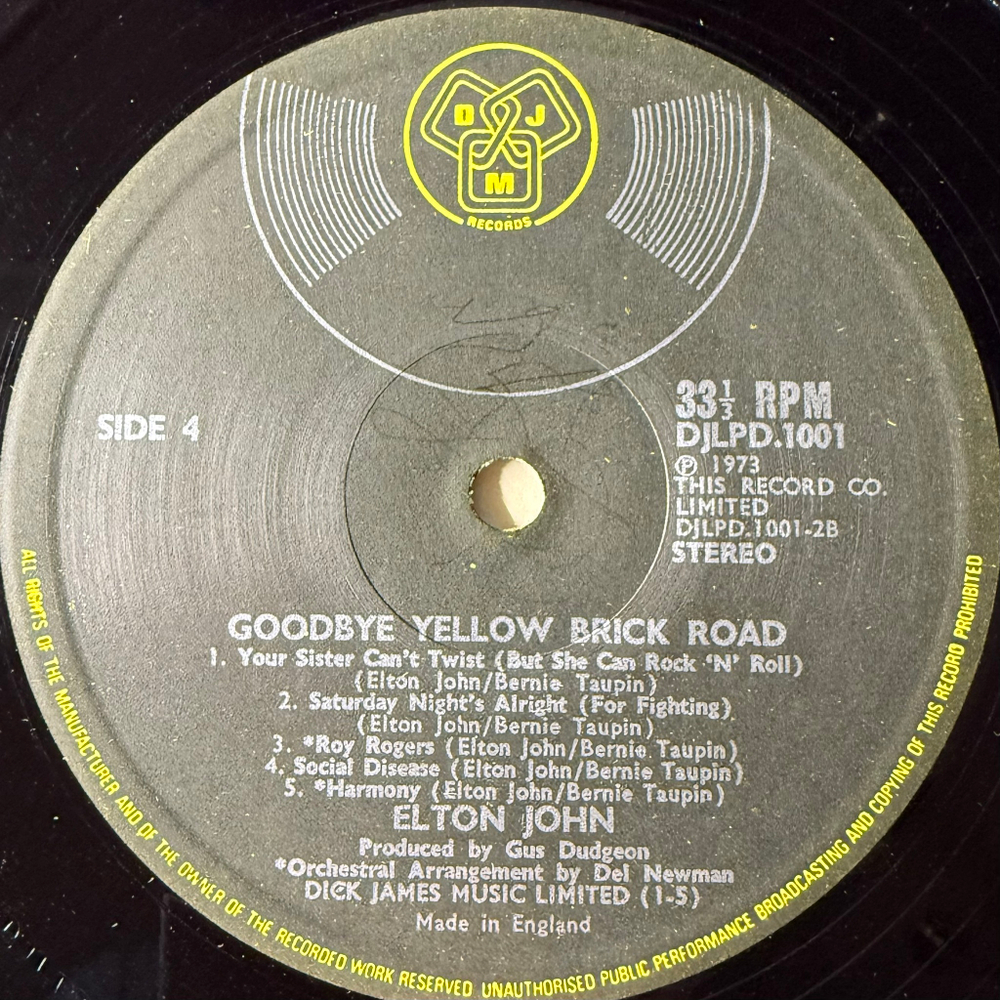 Elton John - Goodbye Yellow Brick Road 2LP (Англия 1973г.)