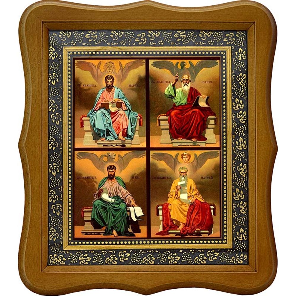 Четыре Евангелиста: Марк, Иоанн, Лука и Матфей. Икона на холсте.