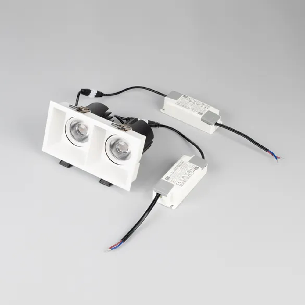 Светильник MS-FLOW-BUILT-S157x85-2x12W Warm3000 (WH, 15 deg, 230V) (Arlight, IP20 Металл, 5 лет) 055919