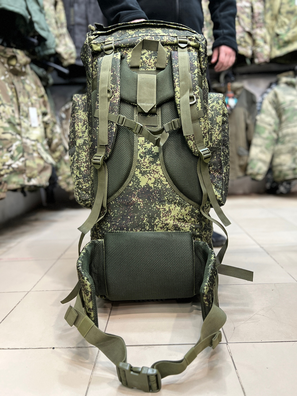Рюкзак Tiger 100 л Cordura 1000D Пиксель (Зелёная цифра)