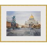 Картина авторская акварельная в паспарту 40х50 см на стену для интерьера "На пороге весны"