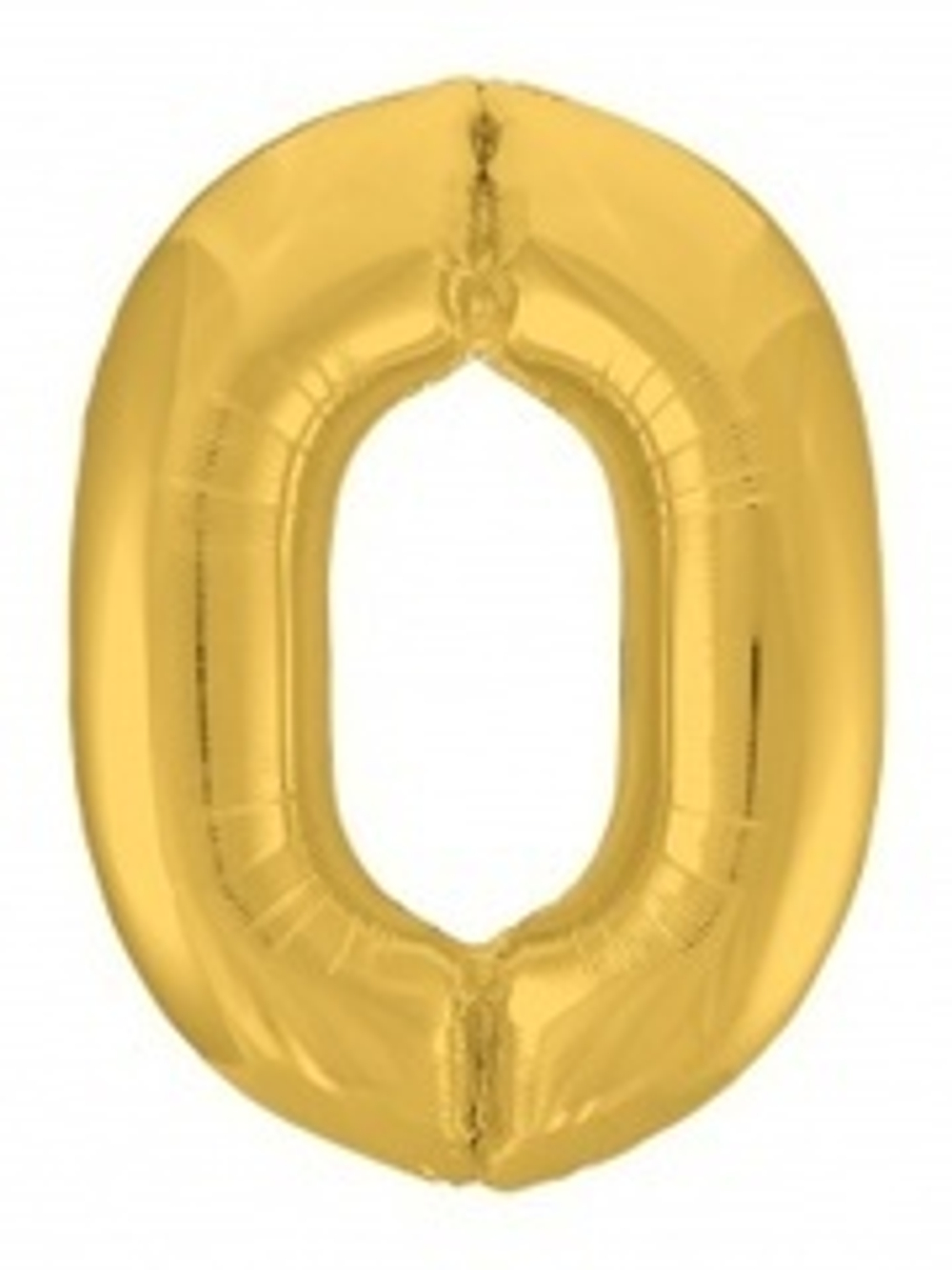 Шар с клапаном (16''/41 см) Мини-цифра 0 Золото