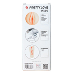 Мастурбатор в тубе телесная вагина PrettyLove HEDY с вибрацией (Цвет: белый)