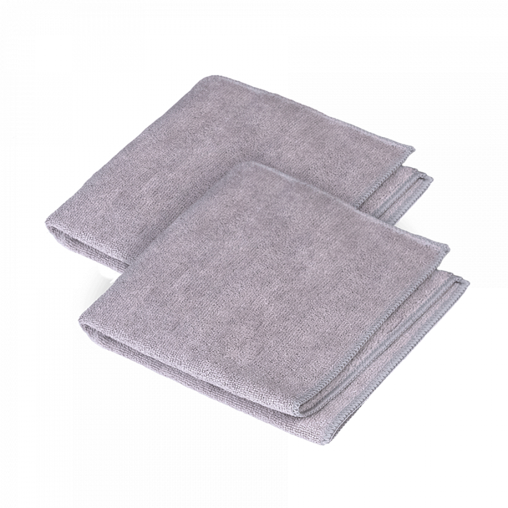 НАБОР 2 шт - Салфетка для стекла микроволоконная ПУ 35*40 см, 245 г/м², серая HQ Profiline