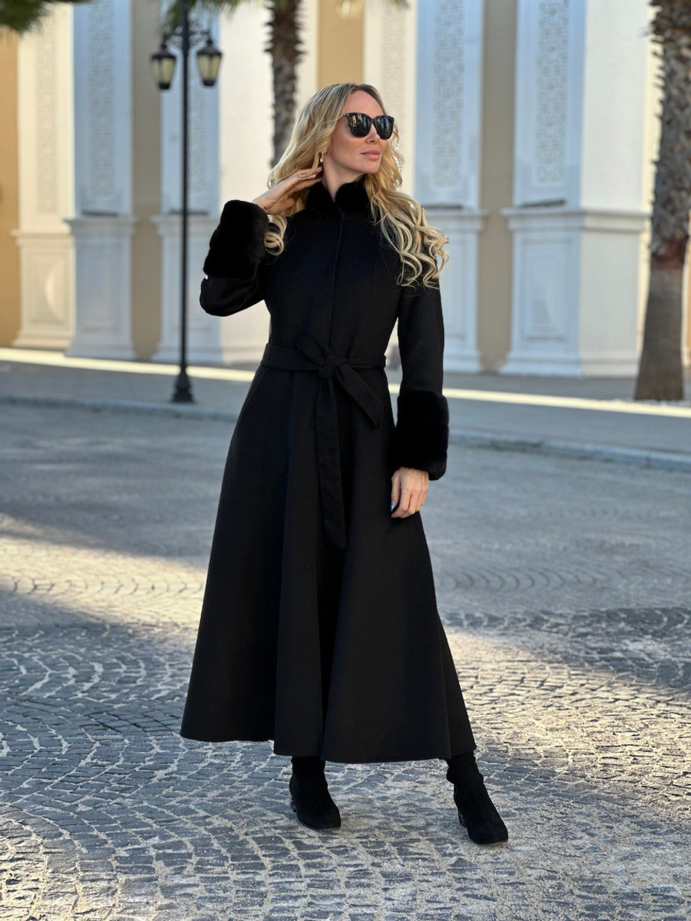 Пальто из шерсти ламы