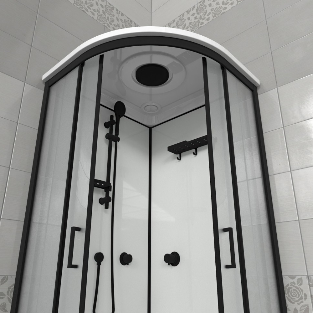 Душевая Кабина Прайм-Блэк-Вельвет 90*90 А