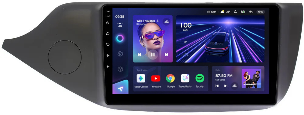 Магнитола для KIA Ceed 2 (JD) 2012-2018 (рамка матовая) - Teyes CC3 Android 10, ТОП процессор, 4/32 Гб, CarPlay, SIM-слот