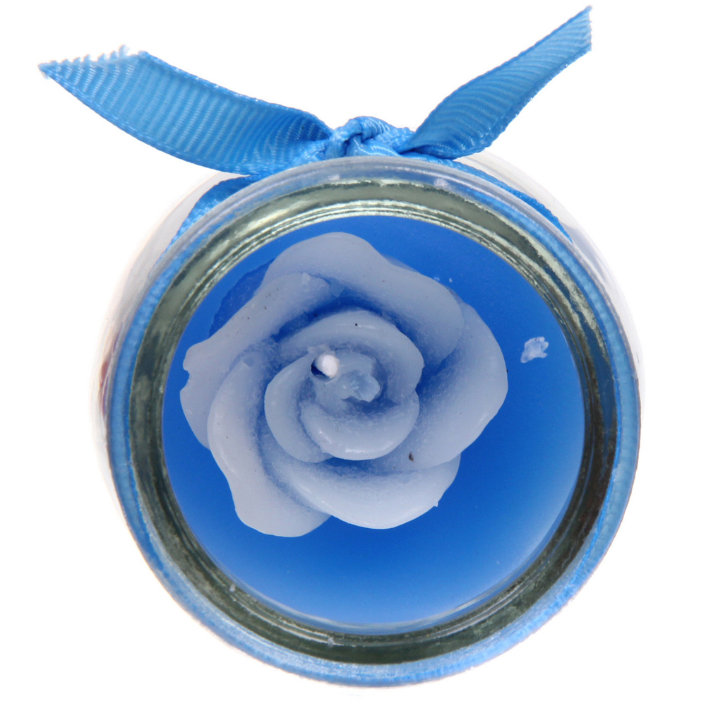 Свеча «Чудесная роза» 5*5,5 см, голубой