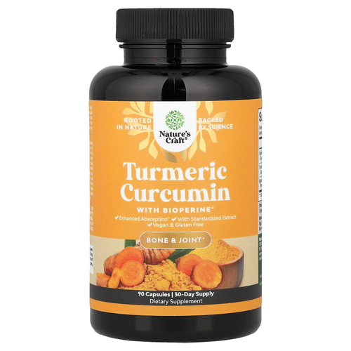 Nature's Craft, Куркума с BioPerine®, 90 капсул