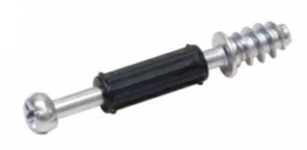 Шток-евровинт 6,3х11/34мм с пластиковой втулкой для стяжки эксцентриковой, отделка цинк