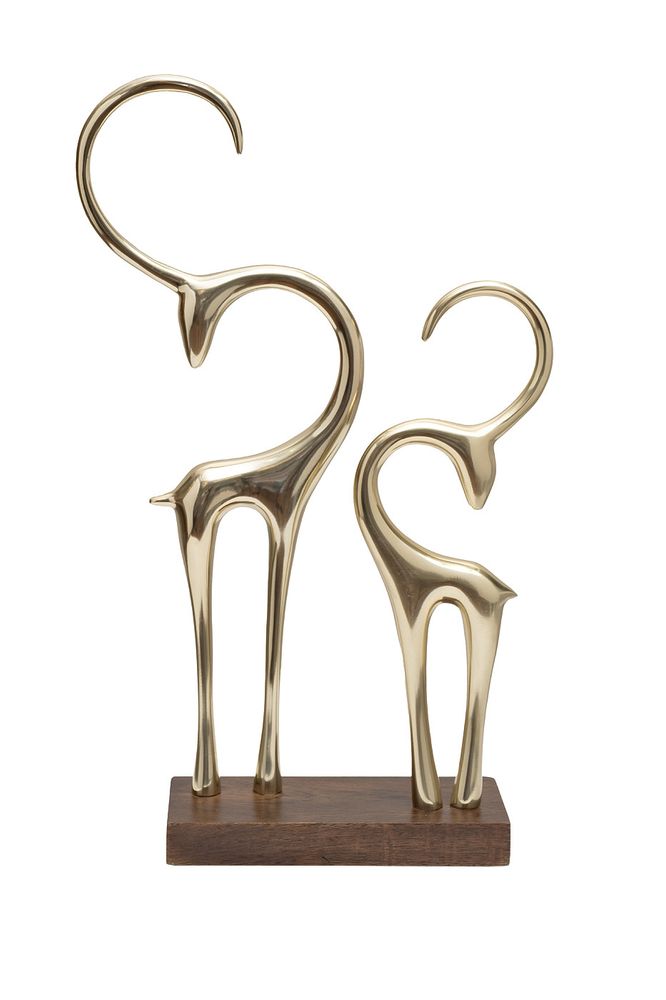 Ваза декоративная металлическая 50см Garda Decor черно-золотистая