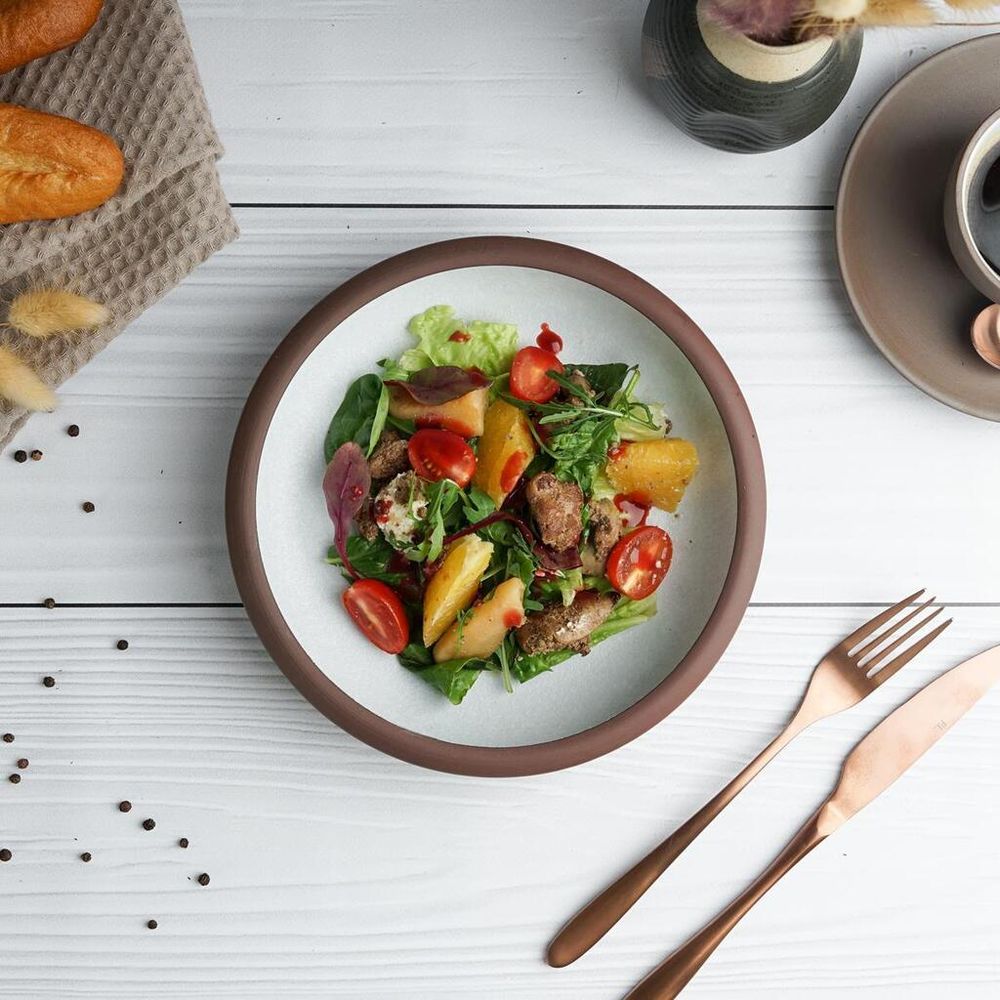 Салатник 700 мл d 19,2 cм h5,4 cм White Matt New Brown Taiga P.L. [1]