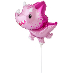 Шар Фольгированный Динозавр Трицератопс розов (Розовый)