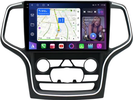 Магнитола для Jeep Grand Cherokee WK2 2013-2021 (ШГУ 8.4") - FarCar BM10-9564F3 монитор 10.36" QLED на Android 14, TS10, 4+32Гб, CarPlay, 4G SIM-слот