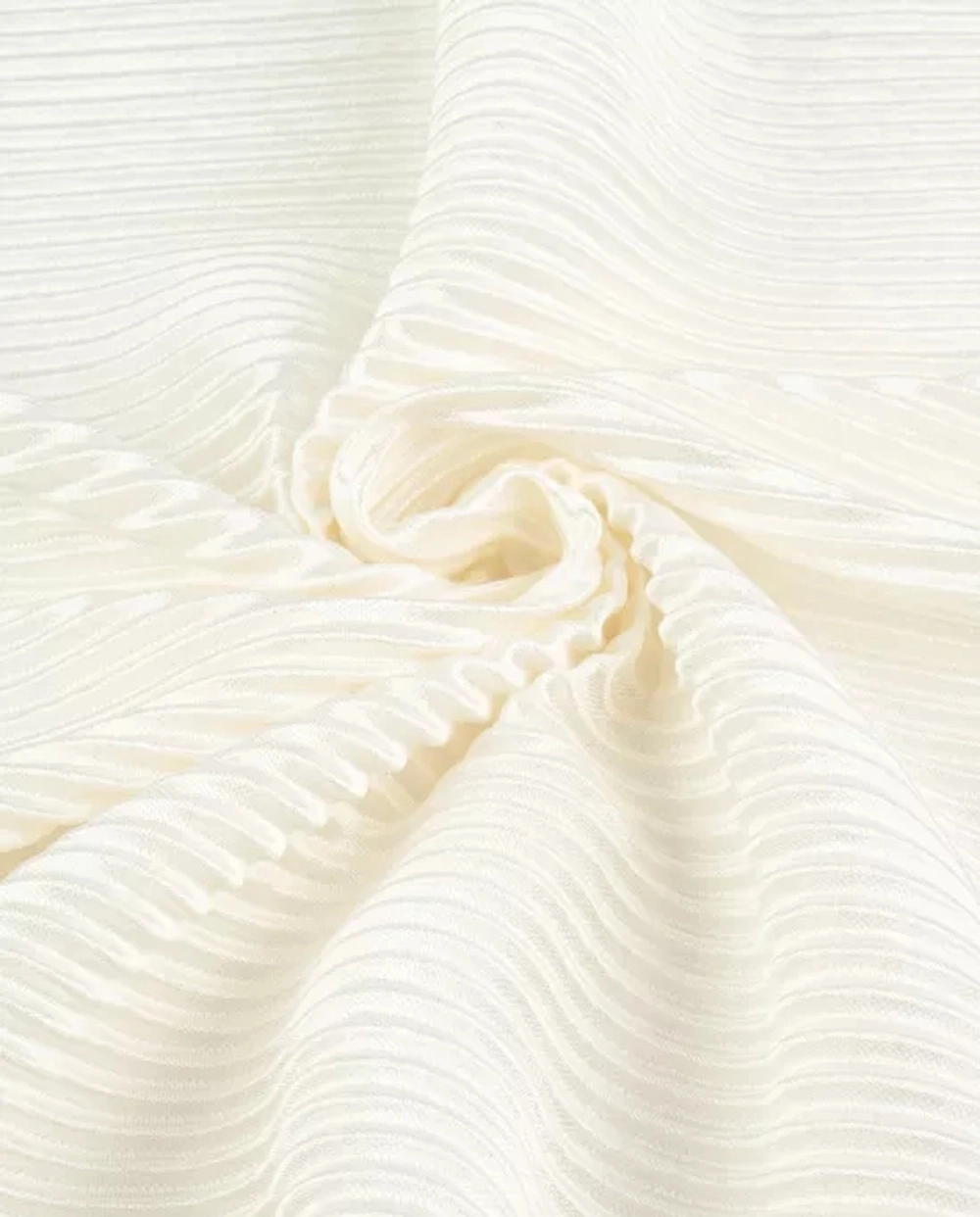 Трикотаж гофре. Цвет- Молочный