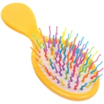 Расчёска массажная детская «Little darling», Милая Аннет, цвет жёлтый, разноцветные зубчики, 13,8*6см (пакет с подвесом)