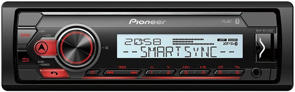 Автомагнитолы 1DIN Pioneer MVH-MS410BT