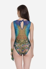 Купальник без рукава "Павлин Маюра"