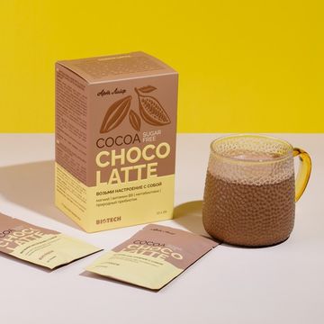 Какао БЕЗ САХАРА «Шоко латтэ» со вкусом белого шоколада